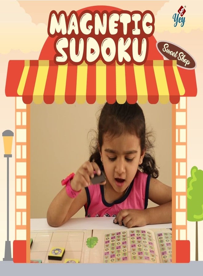 Yey Magnetic Sudoku Book Game for Kids, Travel Game, Brain Games, Brain Booster, Educational Toys for 5 to 7 Years, Magnetic Toys 16 Pieces with 56 Math Brain Teaser Puzzles and Solution - Image 4